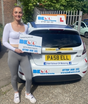 A FANTASTIC ZERO FAULT FIRST TIME PASS for instructor Michelle