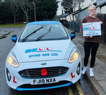 Another GREAT FIRST TIME PASS for instructor Natasha with only TWO faults